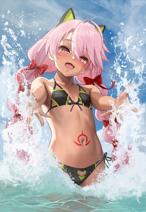 【FGO】水着のクロエイラスト！！　ビキニのクロエ最高です！！