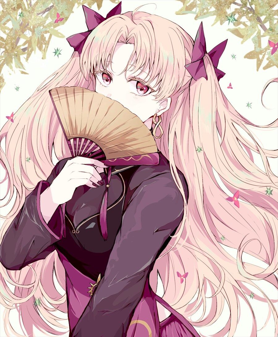 Fgo 幽冥娘娘衣装のエレちゃんイラスト 扇子で口元隠してるエレちゃんいいぞ