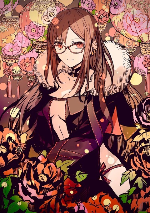 Fgo メガネを掛けた虞美人イラスト ぐっさん最高 Fgoまとめ カルデア速報