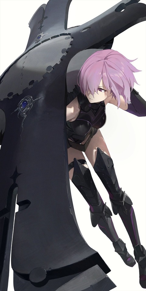 Fgo 盾を背負うマシュイラスト イケメンなマシュもいいね Fgoまとめ カルデア速報