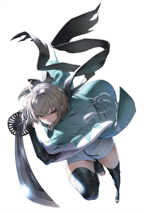 【FGO】沖田さんイラスト！！　戦闘モードの沖田さんかっこいいです！