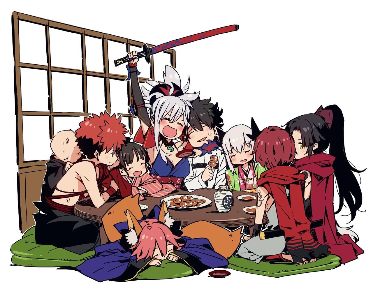 Fgo 剣豪鯖の集合イラスト 和鯖勢カッコいいよね Fgo 剣豪鯖の集合イラスト 和鯖勢カッコいいよね