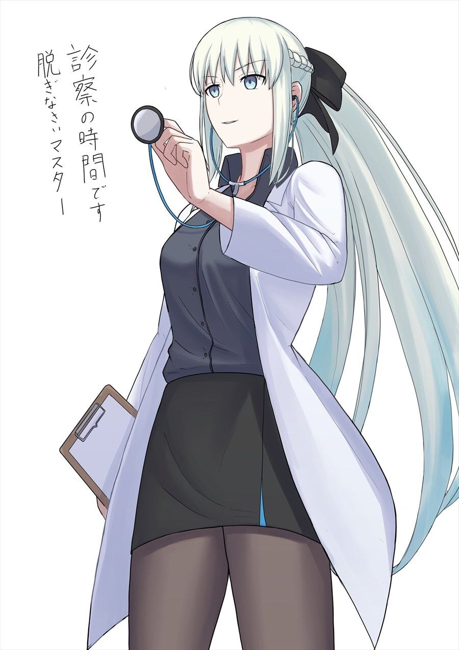 Fgo 白衣のモルガン様イラスト お医者さんモルガン様もいいです
