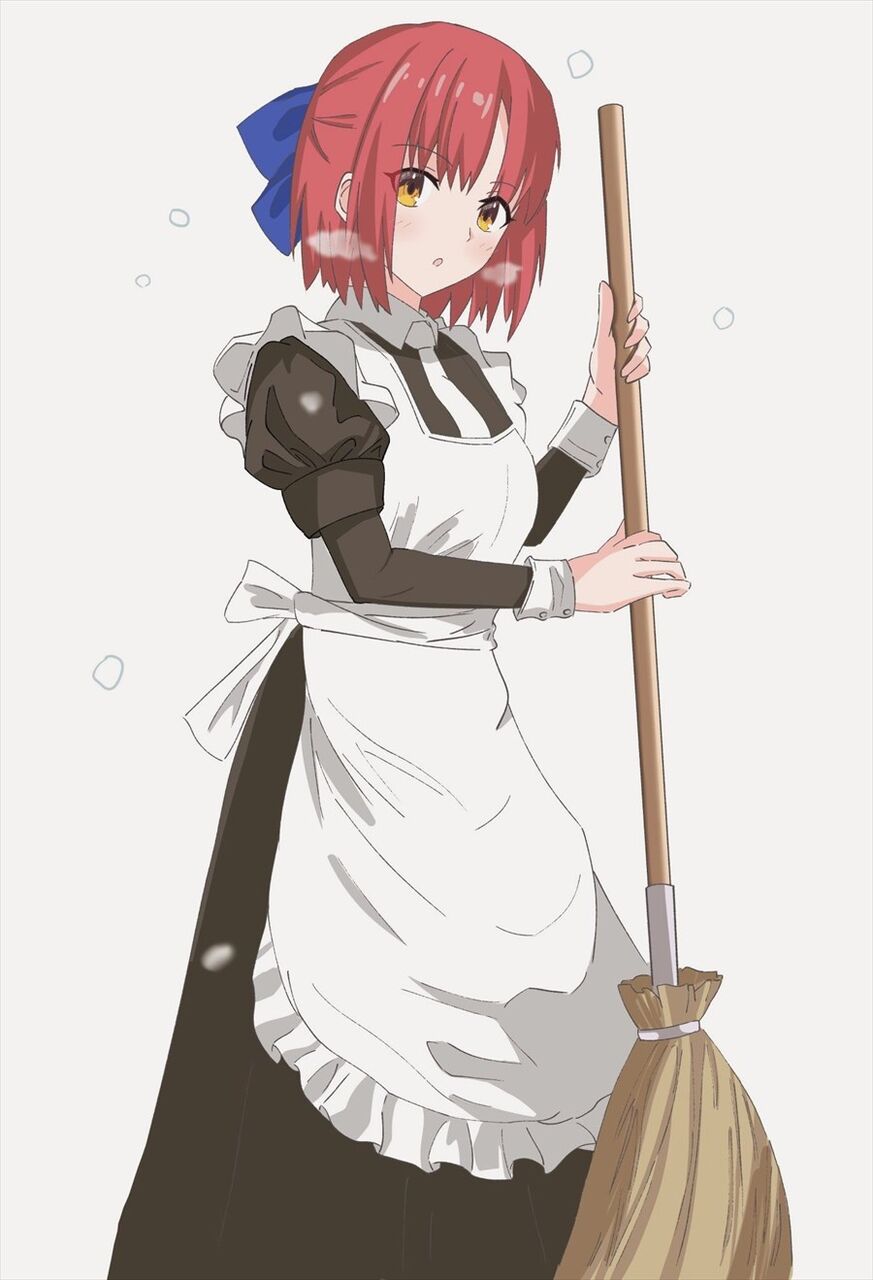 月姫 冬に外の掃除をしている琥珀さんイラスト 赤髪メイドさんいい 月姫 冬に外の掃除をしている琥珀さんイラスト 赤髪メイドさんいい