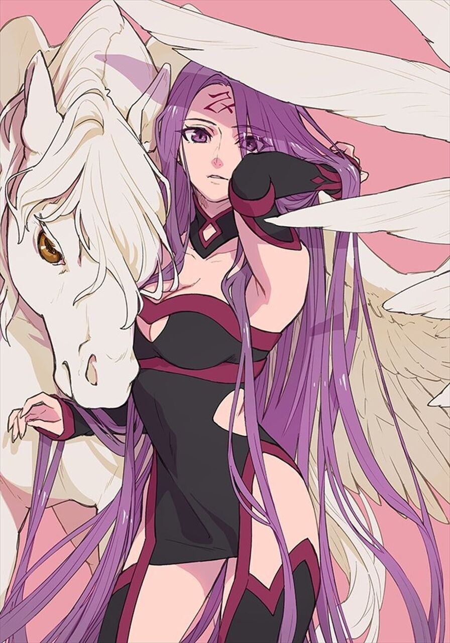 Fgo ペガサスを従えたライダーさんイラスト ライダーさん美しすぎる