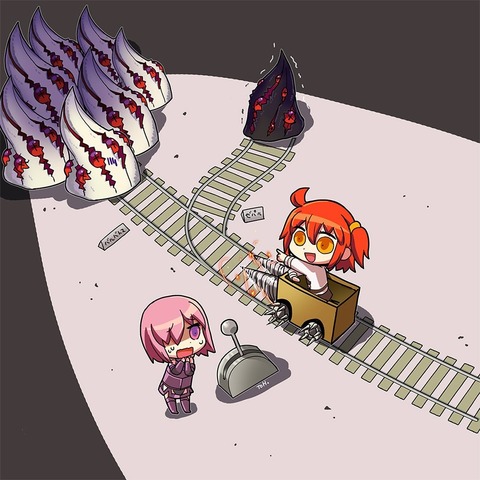 Fgo トロッコ問題に取り組むリヨぐだ子さんｗｗｗ う ん 人類悪 ｗ Fgoまとめ カルデア速報