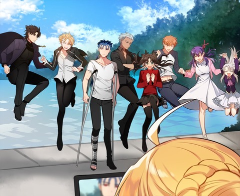 Fgo Sn組で記念撮影イラスト ランサー 足どうした Fgoまとめ カルデア速報 Fgo Sn組で記念撮影イラスト ランサー 足どうした Fgoまとめ カルデア速報