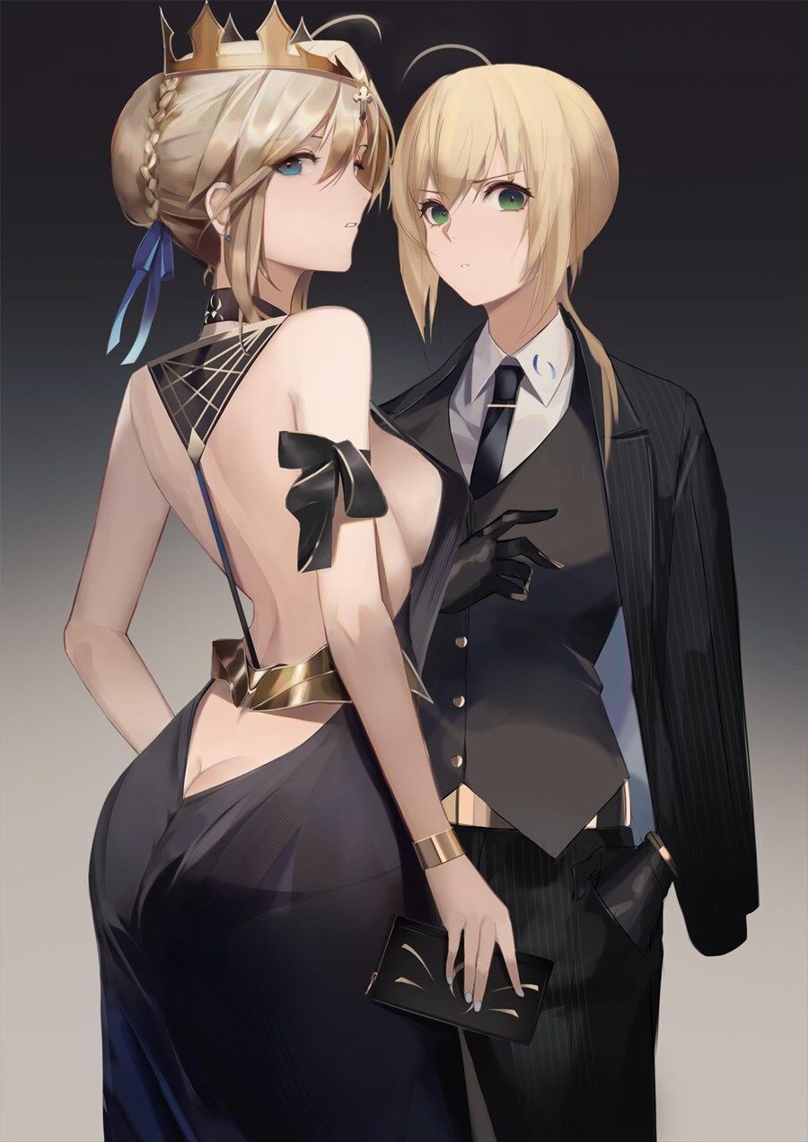 Fgo ドレスアップしたアルトリア 獅子王 スーツセイバーさんかっこよすぎる 2chゲームまとめアンテナ