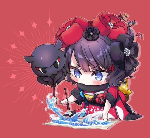 Fgo デフォルメ北斎ちゃんイラスト 立体的な浮世絵描いてる Fgoまとめ カルデア速報