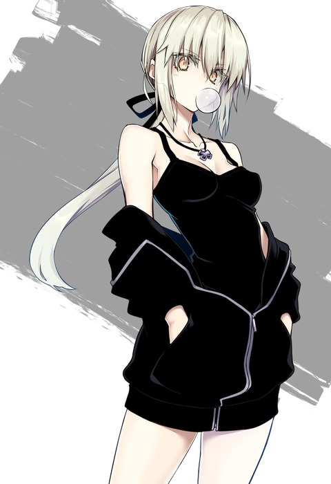 Fgo 新宿衣装の黒王イラスト ホットパンツがパーカーで隠れてるのスコ Fgoまとめ カルデア速報