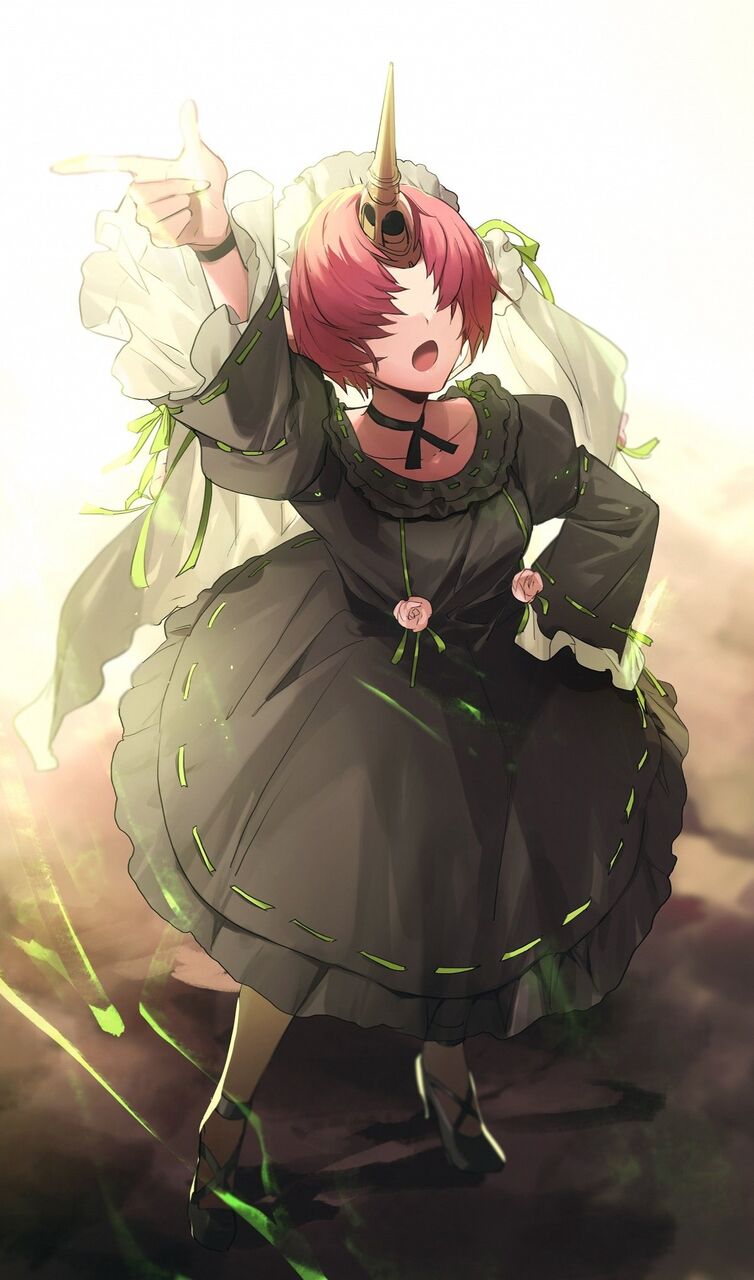 Fgo 新聞広告衣装のフランちゃんイラスト 黒ドレスいいよね