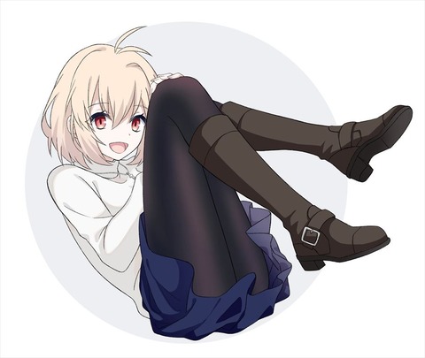 【FGO】私服のアルクイラスト！！　黒スト＆ブーツ好きです////////