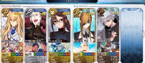 Fgo Aチームパーティのコラ画像 絶対楽しい人理修復の旅 Fgoまとめ カルデア速報