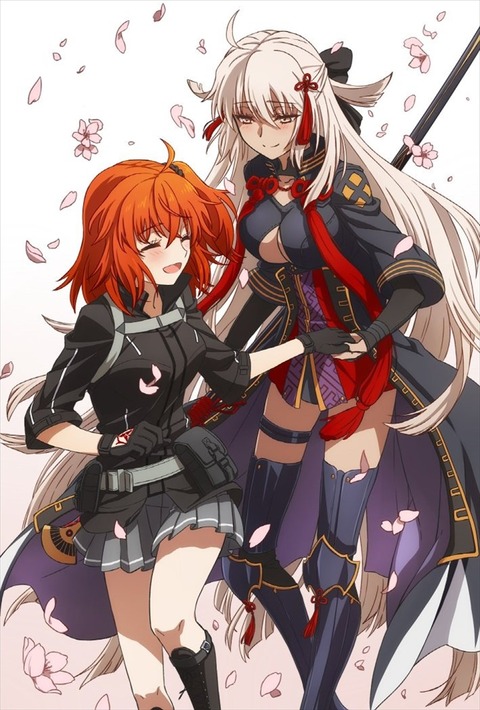 Fgo 沖田ちゃんとぐだ子イラスト 桜も相まって尊すぎる Fgoまとめ カルデア速報