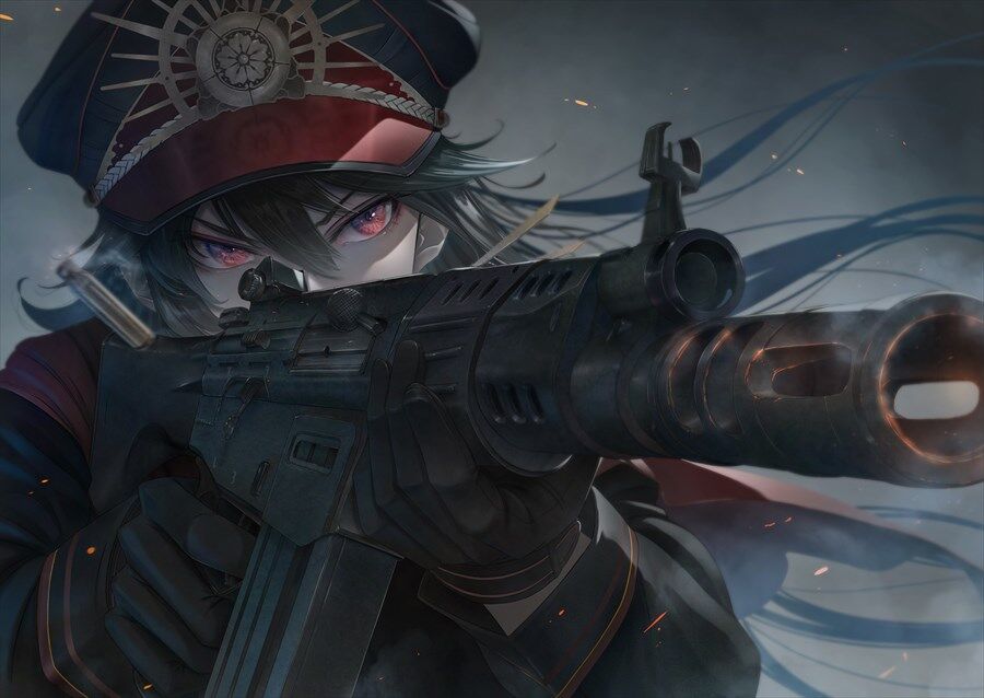 Fgo アサルトライフルを構えたノッブイラスト 現代兵器も使いこなすノッブいいね