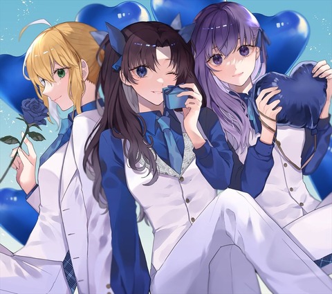 Fate Sn 青シャツ白スーツ姿のsnトリプルヒロイン 三人ともイケメンや Fgoまとめ カルデア速報 Fate Sn 青シャツ白スーツ姿のsnトリプルヒロイン 三人ともイケメンや Fgoまとめ カルデア速報