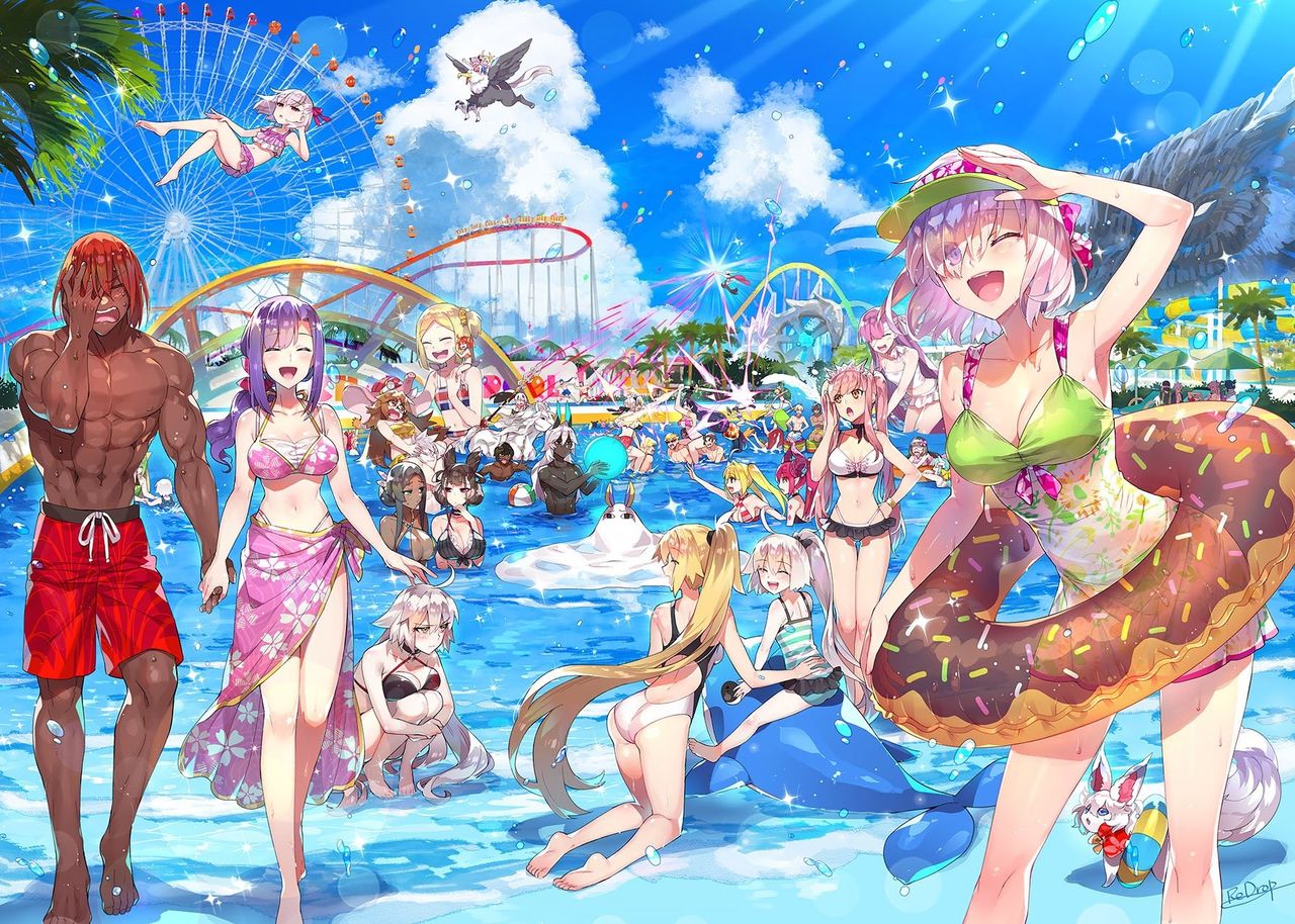 Fgo Redropおつまみさんのfgo4周年おめでとうイラスト みんなプールでめっちゃ楽しそうやなw Fgo Redropおつまみさんのfgo4周年おめでとうイラスト みんなプールでめっちゃ楽しそうやなw