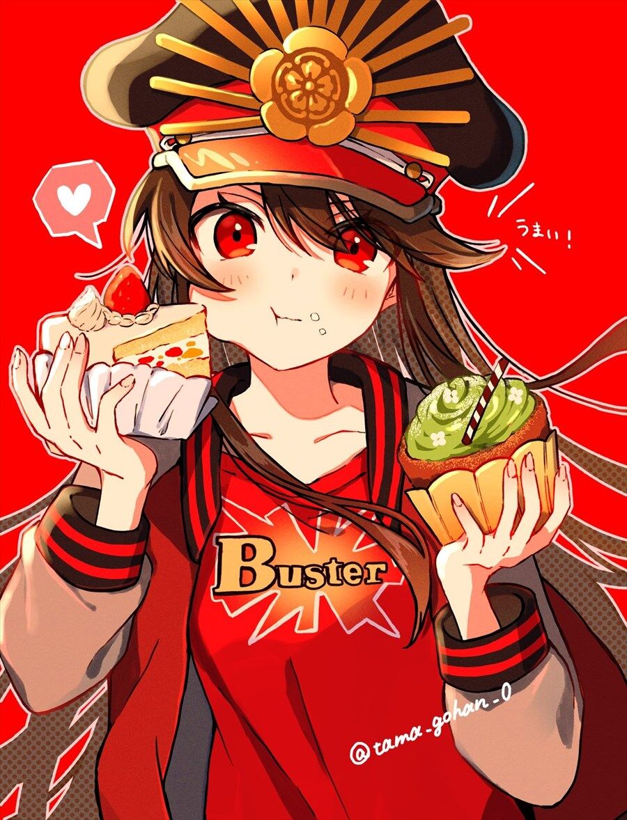 Fgo 甘いものを両手に持ったノッブ 頬張ってるの可愛すぎるなｗ