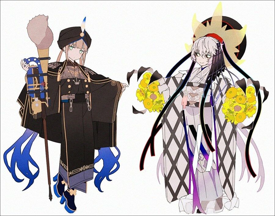 Fgo Hakusaiさんの和装化されたサーヴァント達イラスト このデザインいいですねぇ