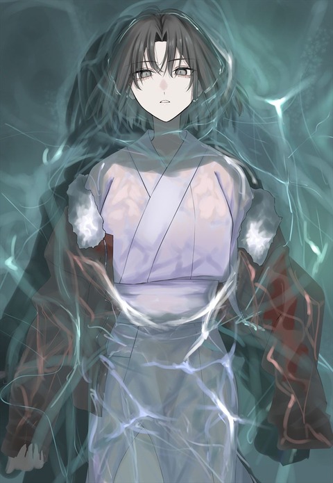 【FGO】水面に浮かぶ式イラスト！！　式さん美しいです！