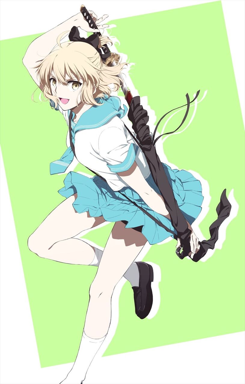 Fgo 新選組カラーなセーラー服沖田さんイラスト セーラー服と日本刀の親和性高い 2chゲームまとめアンテナ Fgo 新選組カラーなセーラー服沖田さんイラスト セーラー服と日本刀の親和性高い 2chゲームまとめアンテナ