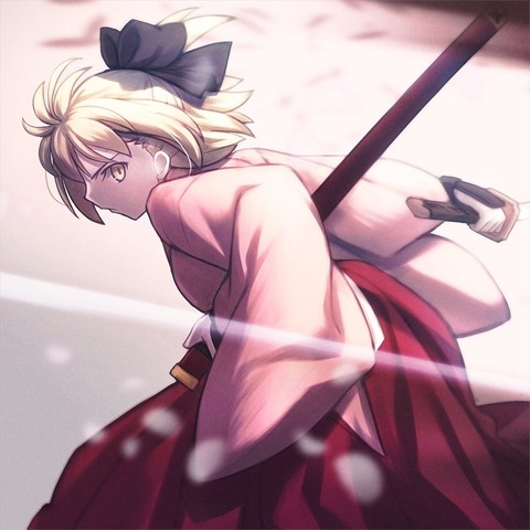 Fgo 桜の剣士 沖田さんイラスト 袴 刀の組み合わせいいですね Fgoまとめ カルデア速報