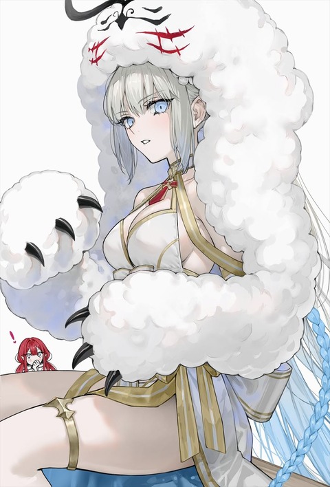 【FGO】モコモコヌンノスを着たモルガン様！！　モルガン様も似合ってますよ！