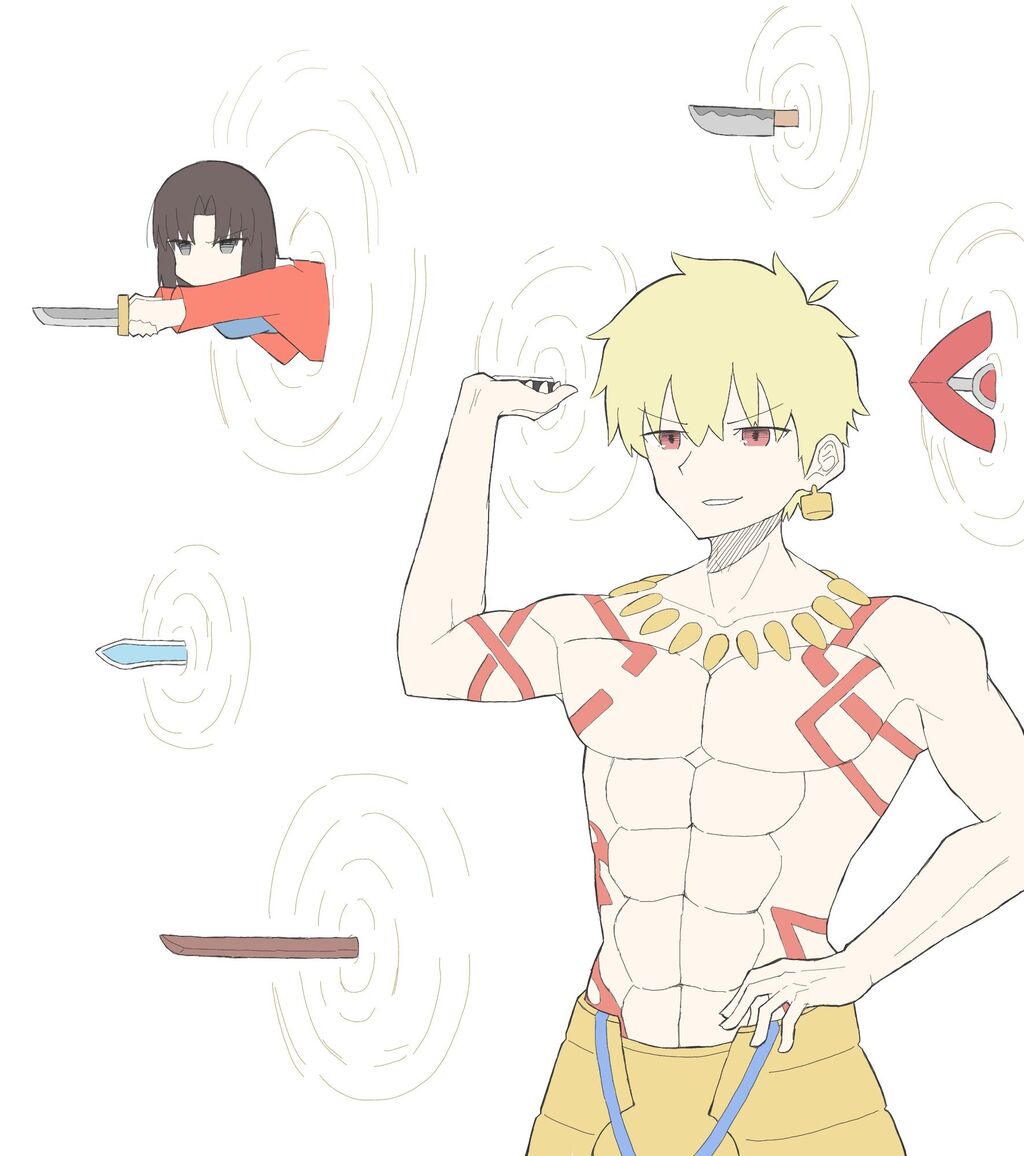 Fgo ゲートオブバビロンでとんでもない武器を出してくるギル 合体宝具 あいてはしぬ