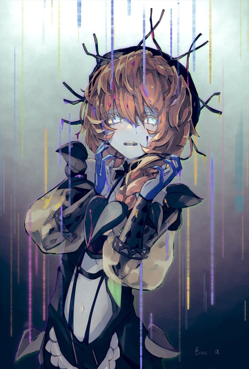 Fgo Eve Ariesさんの第二再臨姿のゴッホちゃんイラスト 青肌ゴッホちゃんもいいよね
