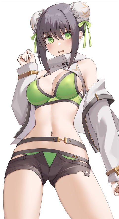 【FGO】水着礼装衣装の良玉ちゃんイラスト!! 緑水着が似合ってます!