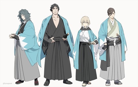 Fgo 新選組四人衆の隊服ver と通常衣装ver どっちもいいよなぁ Fgoまとめ カルデア速報