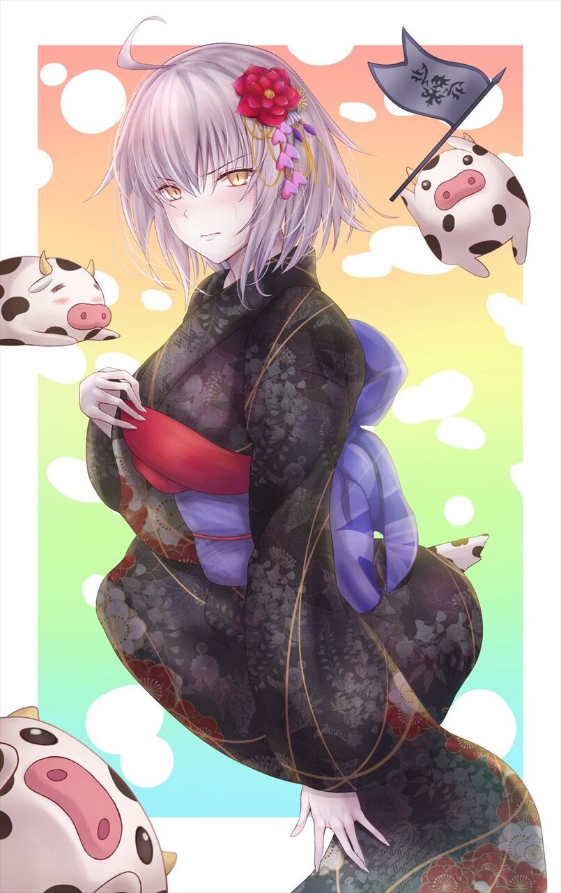 黒い 着物 イラスト