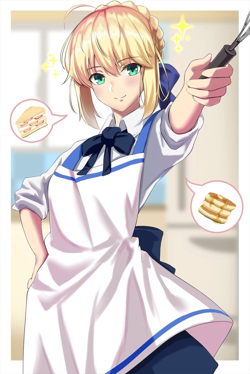 Fgo エプロン姿のセイバーさんイラスト セイバーさんの作ったスイーツ食べたい 2chゲームまとめアンテナ