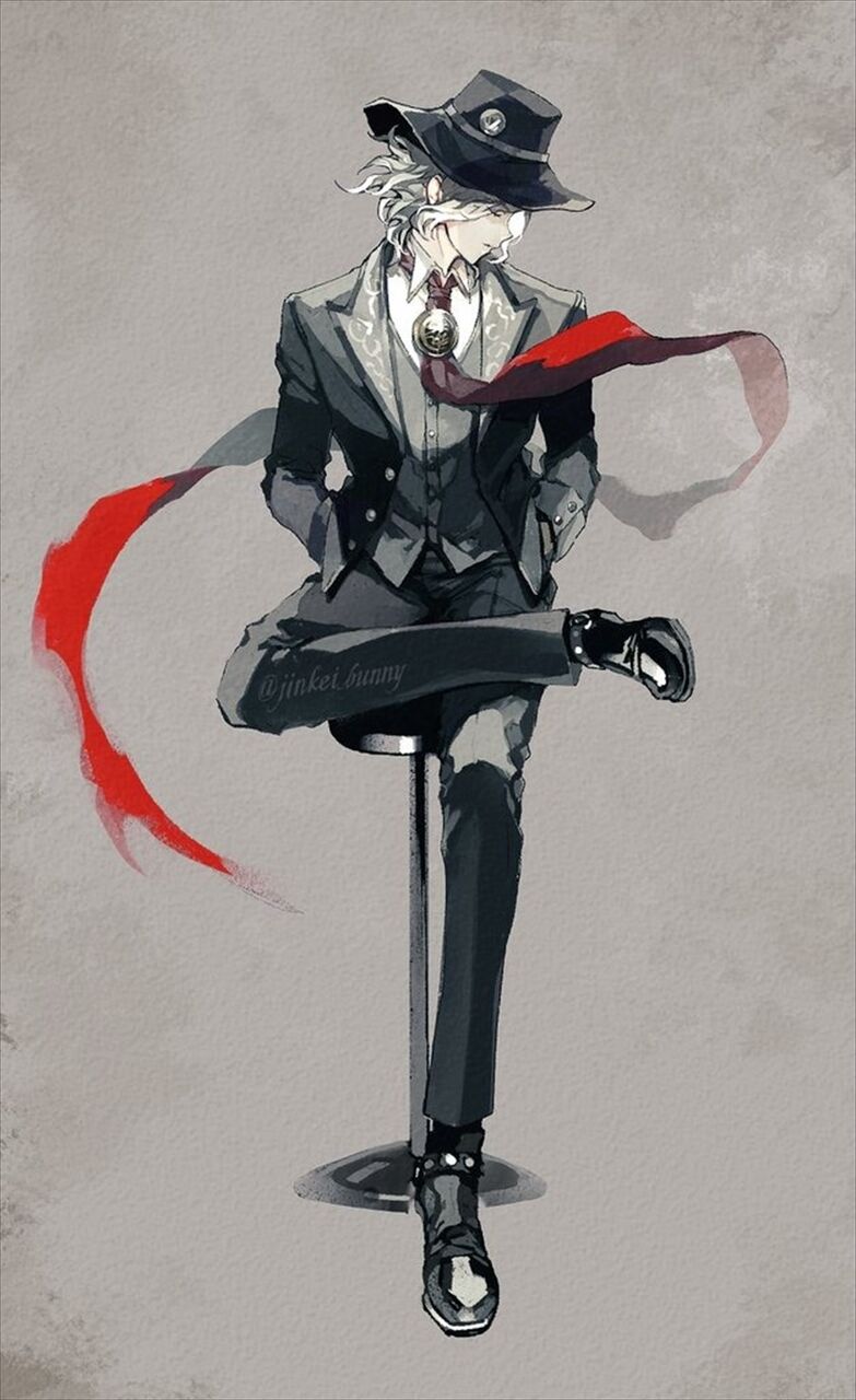 Fgo 椅子に腰かけたエドモンイラスト 伯爵かっこいいぞ