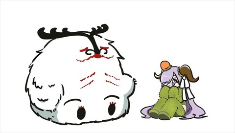 Fgo ケルヌンノスとキングプロテアちゃんイラスト 大きいもの同士話が合いそうだね