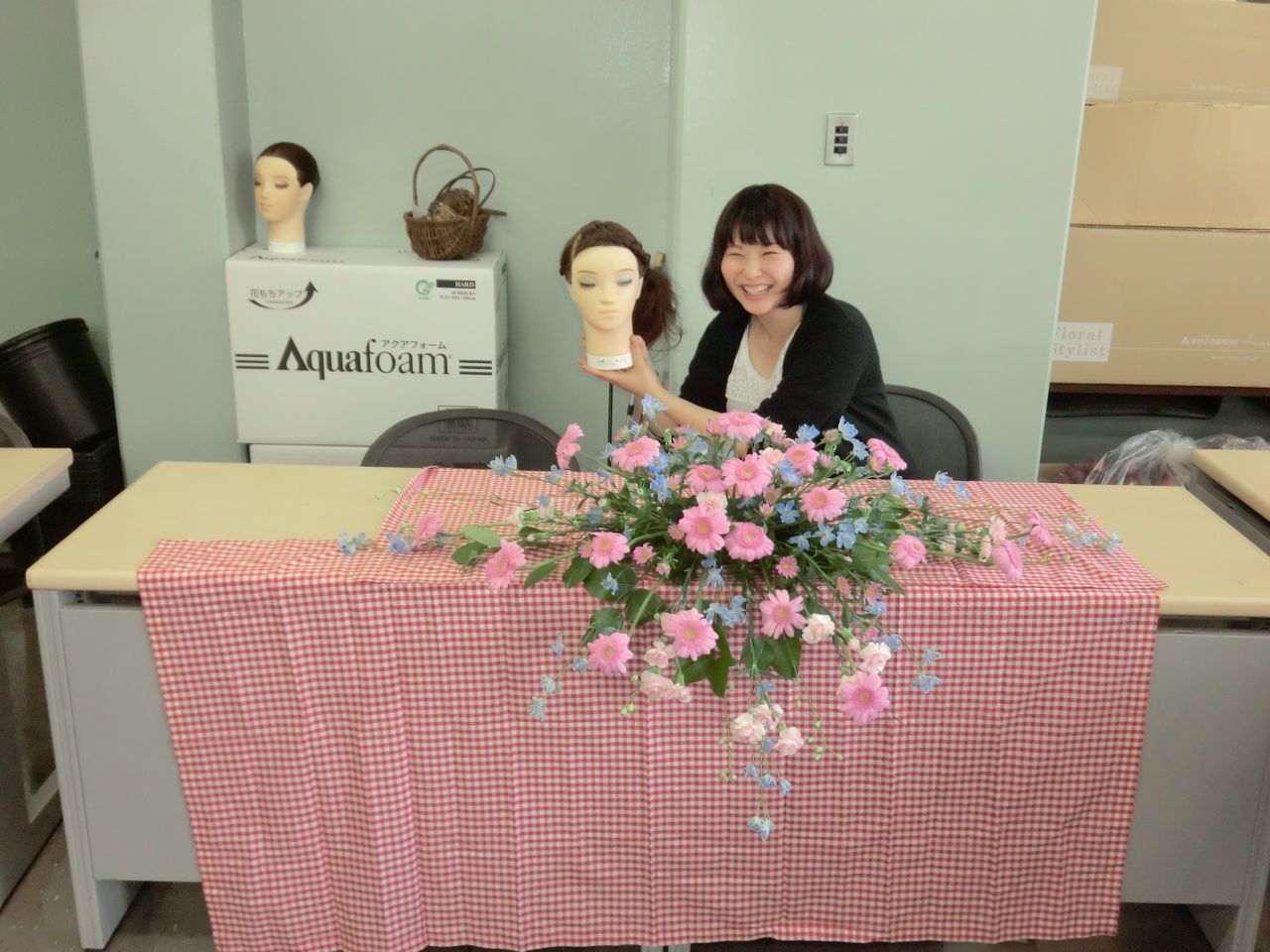 高砂席 メインテーブル の装花 フラワーレンジャー