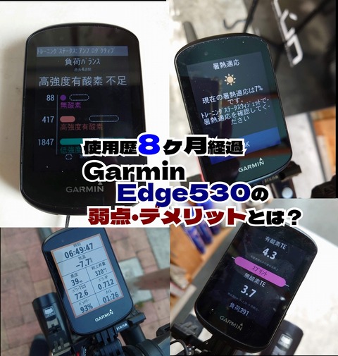 Garmin Edge530をしっかり使ってみての弱点・デメリットをあげる : え