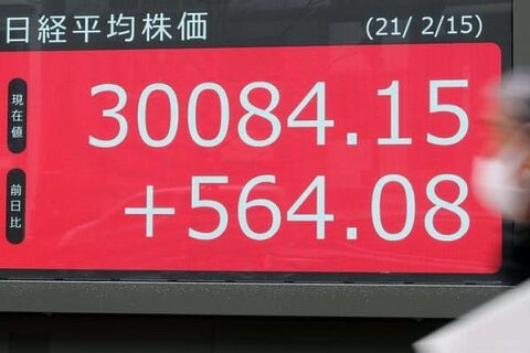 20210216日経平均終値3万円