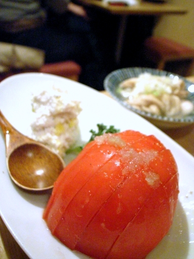 080424庭つ鳥トマトサラダ