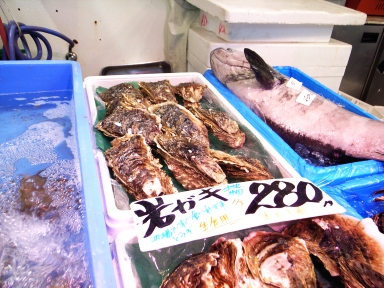 070806宮古市場牡蠣売場