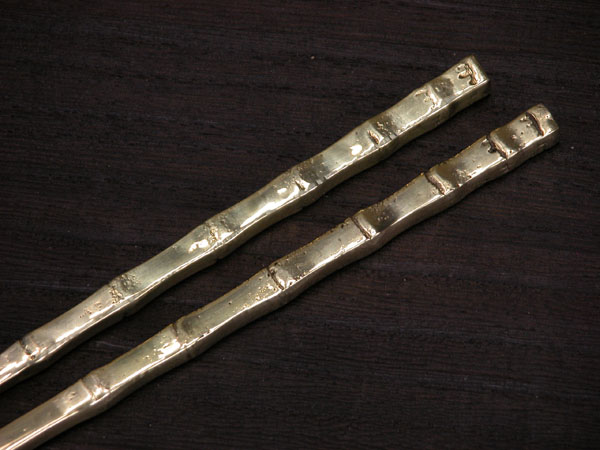 火箸の販売 真鍮火箸 : 囲炉裏・火鉢・七輪のうんちく － 炭火道