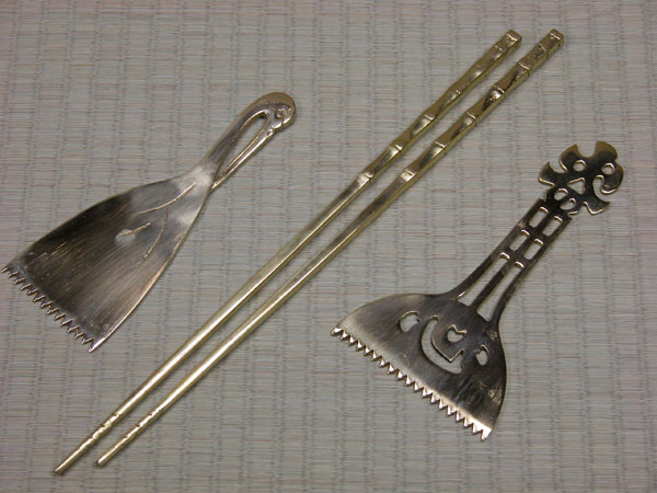 レトロ 真鍮製 灰ならし 火の用心 火鉢 囲炉裏 茶道具 手あぶり 火箸・灰ならし（真鍮製）の販売