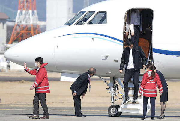 大谷翔平、東京からチャーター機で名古屋入りした模様