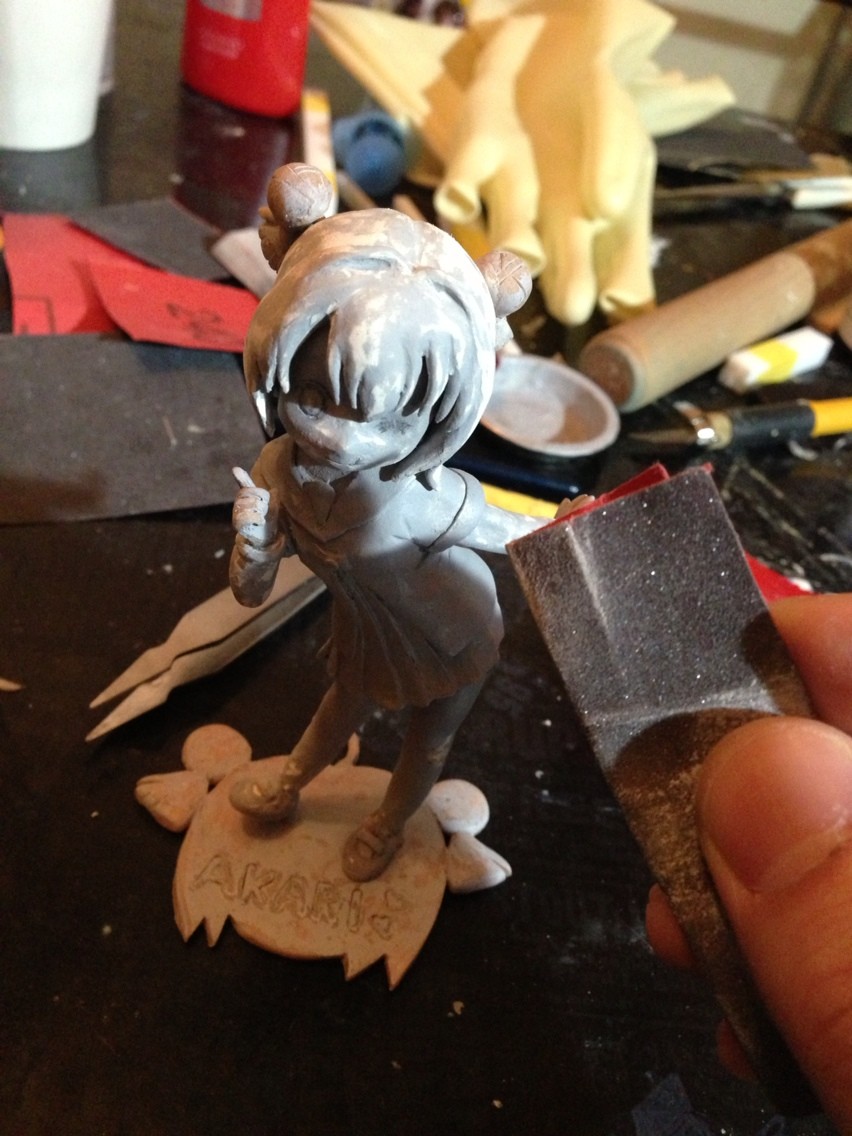 あかりんちゃん制作part8 やすりがけ その2 フィギュア作るおｗｗｗｗｗｗfromvip
