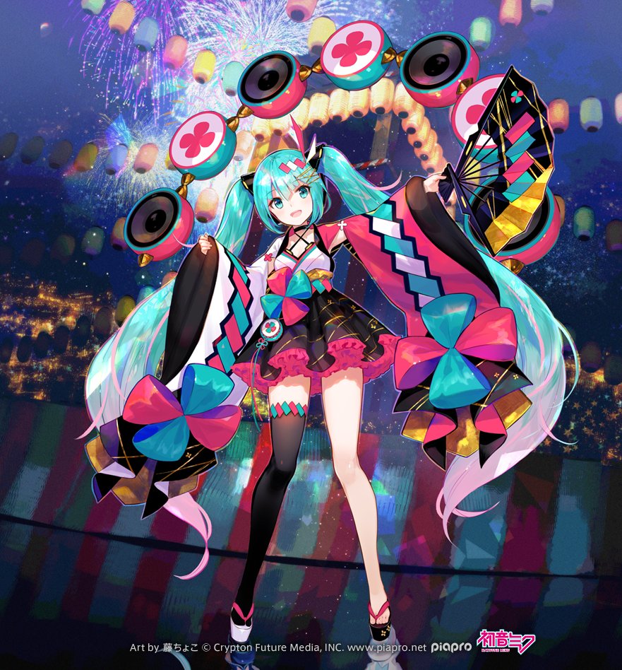 マジカルミライ 初音ミク マジカルミライ 藤ちょこ氏によるメインビジュアルと衣装デザインが公開 Figure News