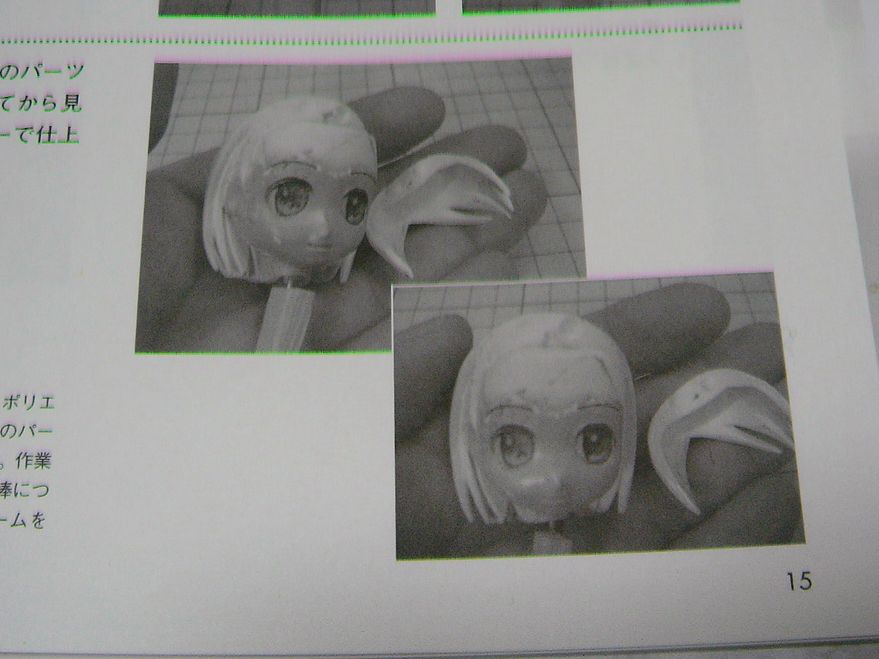 製作12日目 テキスト3 ｐａｒｔ 1 1 髪の毛の作り方 Step2 前髪を作ろう がくぶんフィギュア模型製作講座にチャレンジ
