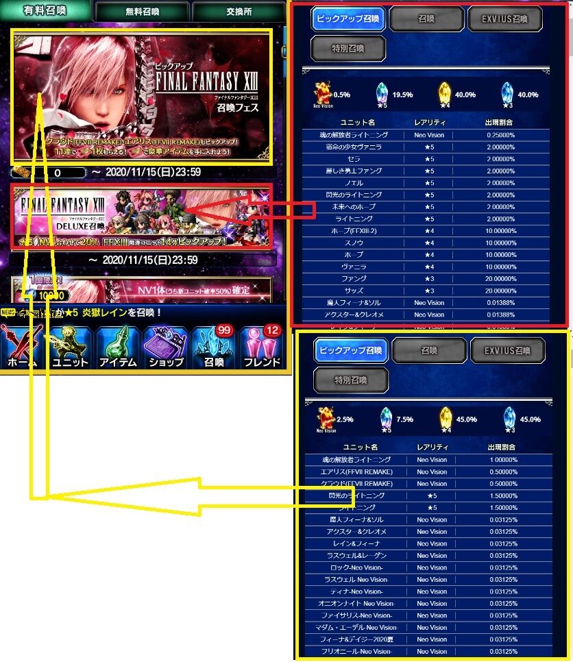 Ffbe 提供割合見ると落ちるから確認出来ないんだけどデラックスの虹は13のみ Ffbeまとめ速報 Ffbe 提供割合見ると落ちるから確認出来ないんだけどデラックスの虹は13のみ Ffbeまとめ速報