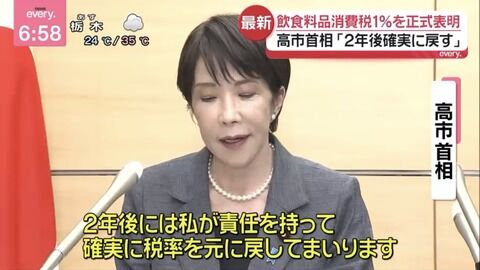 ドル円、食料品消費税2年間引き下げ表明後に1時間弱で約5円動く(ホクホク財源確保介入か)