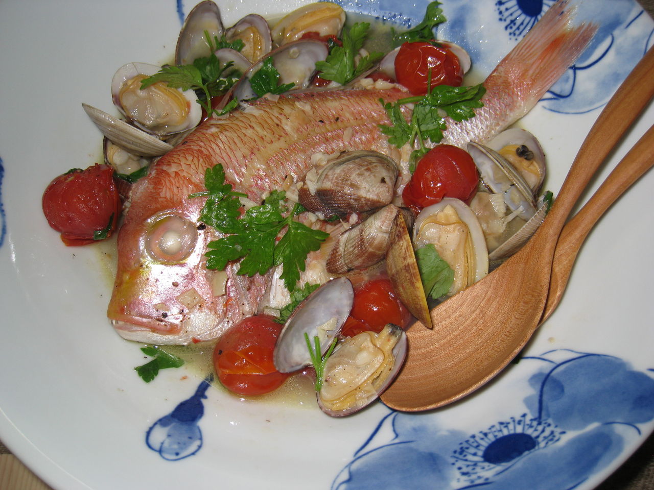 えんこ鯛のアクアパッツァ みどりのkitchen