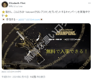 Valorant詐欺プロモーション広告3